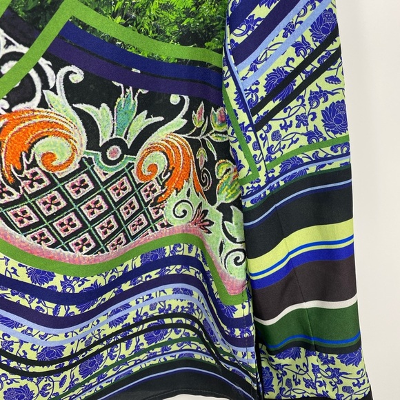 Clover Canyon Blouse Deep V Front and Back Dressy Colorful Sexy Playful … - Picture 4 of 7